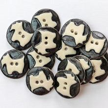 Load image into Gallery viewer, White Round Scotty Dog Buttons