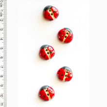 Load image into Gallery viewer, L006 Red Ladybird Buttons