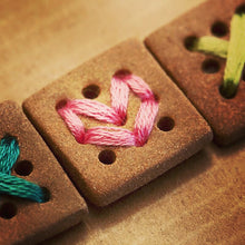 Load image into Gallery viewer, L576 Square 9 Hole Buttons