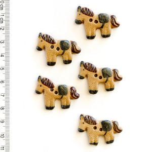Brown Horse Buttons