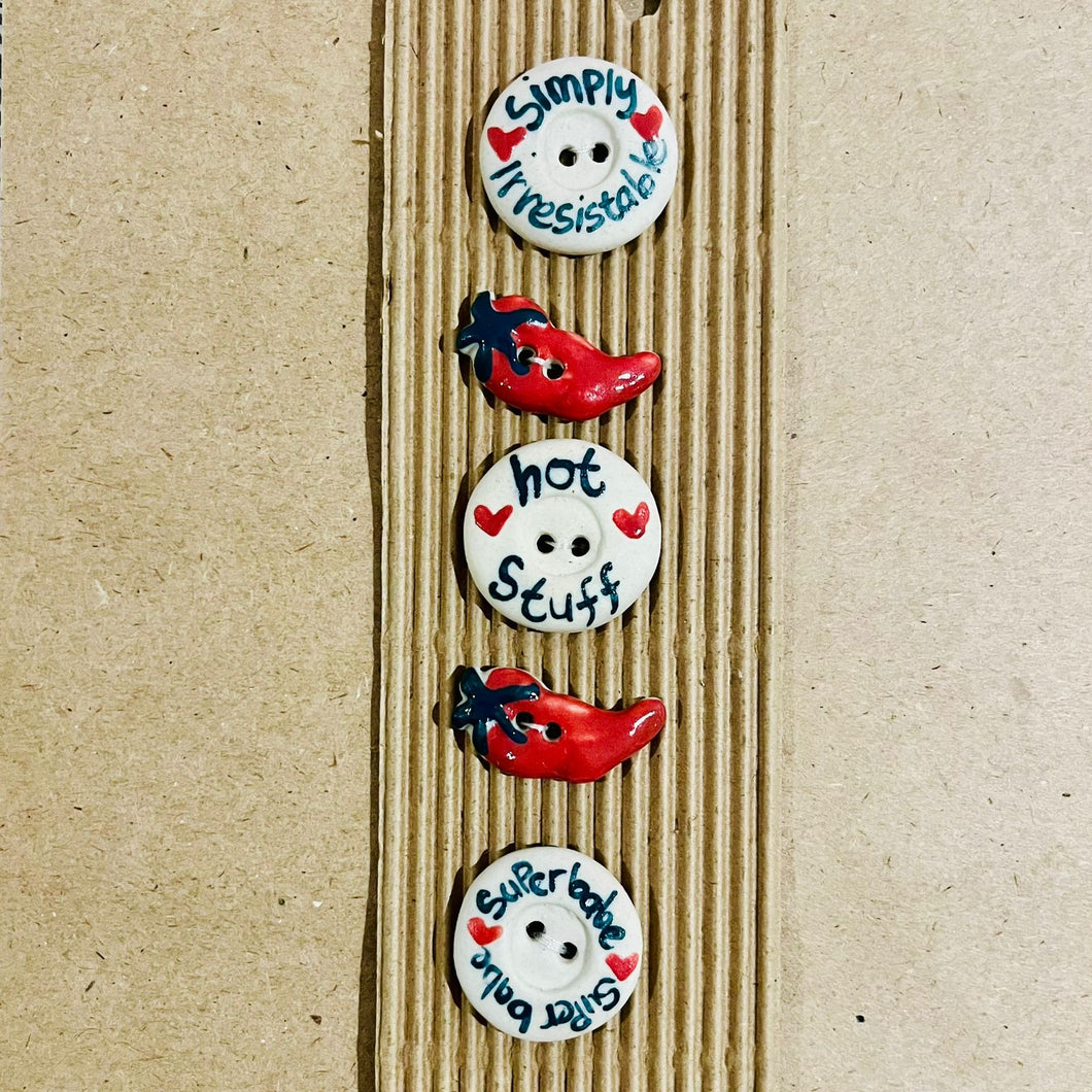 L456 Hot Stuff Red Pepper Buttons