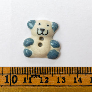 x50 Blue Teddy Bear Buttons