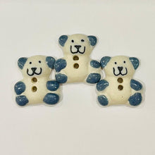 Load image into Gallery viewer, x50 Blue Teddy Bear Buttons
