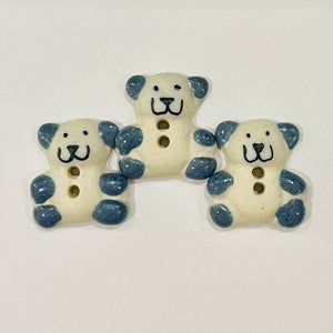 x50 Blue Teddy Bear Buttons