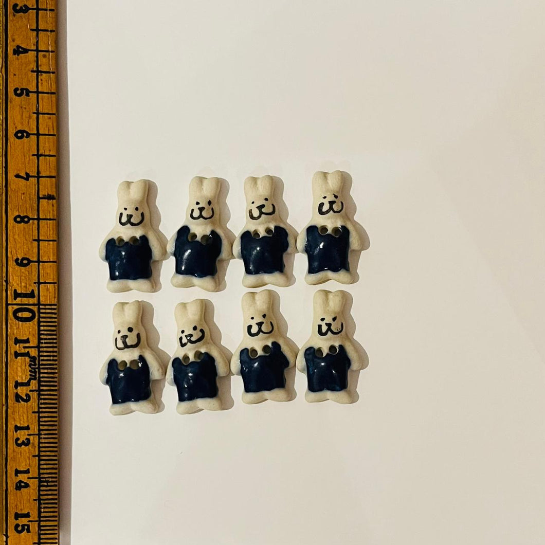 x50 Blue Bunny Rabbit Buttons