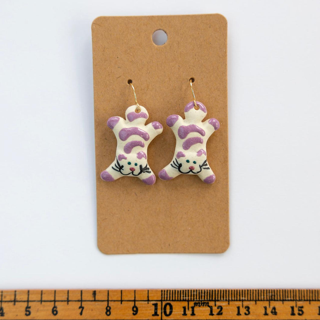 Earrings - Flying Cats