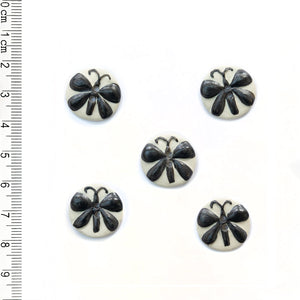 Black and White Butterfly Buttons