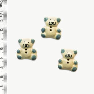 Blue Teddy Bear Buttons