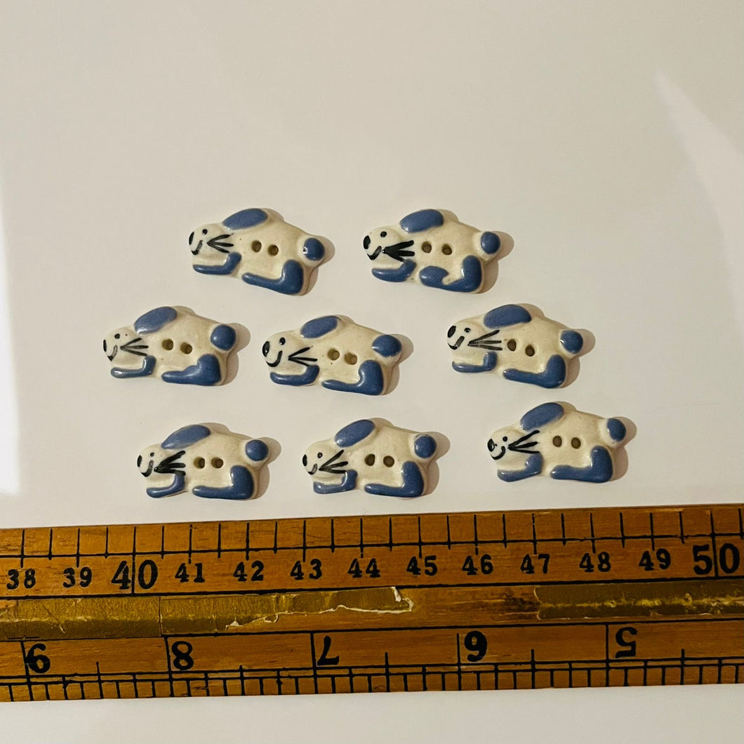 x50 Vintage Leaping Bunny Buttons