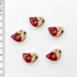 L545 Teeny Red Bird Buttons