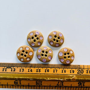 x50 Lilac Dot Buttons