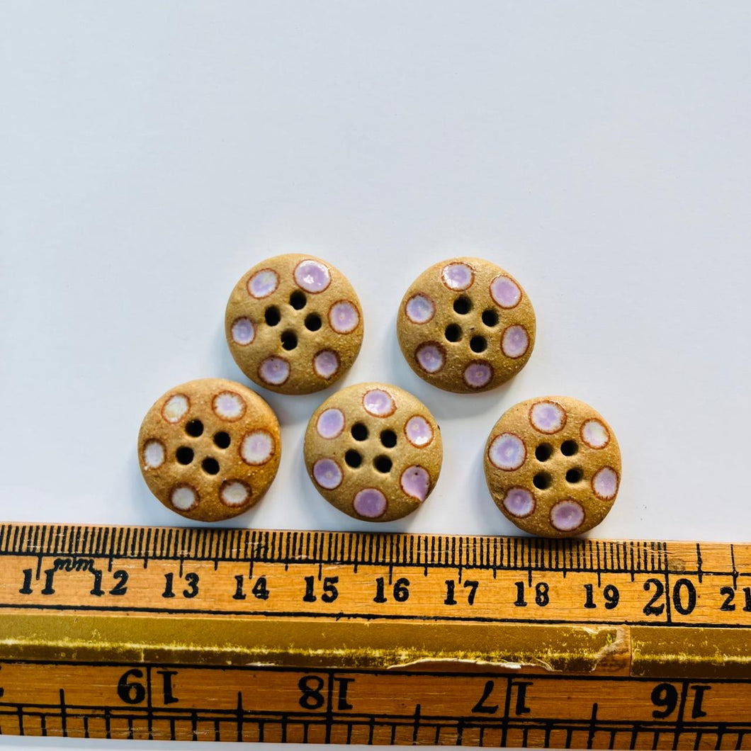 x50 Lilac Dot Buttons