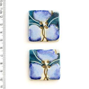 L463 Blue Floral Squares