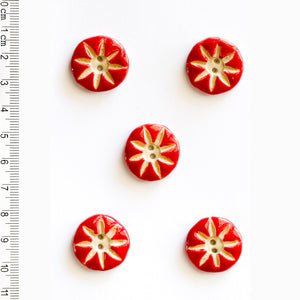L581 Red Fashion Buttons
