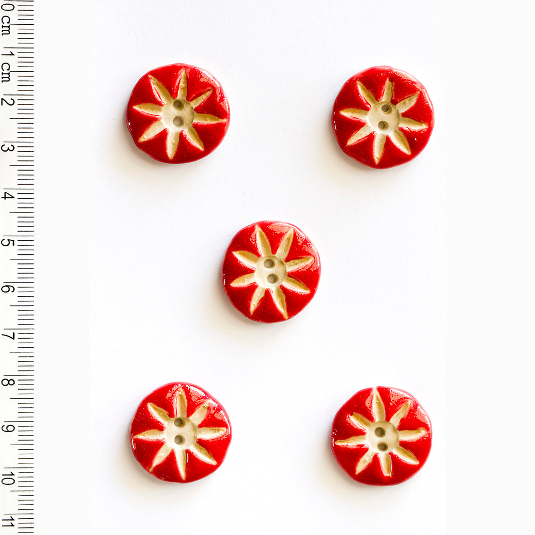 L581 Red Fashion Buttons